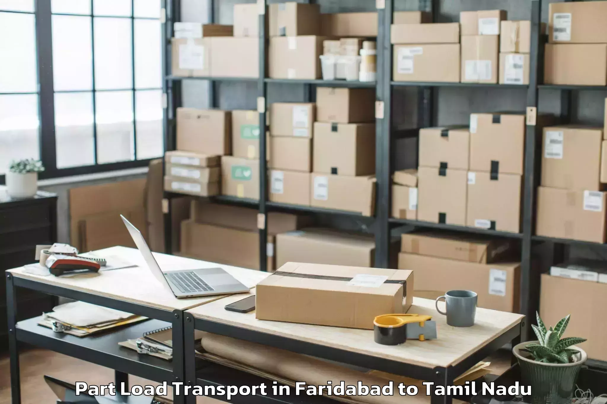 Affordable Faridabad to Jalarpet Part Load Transport